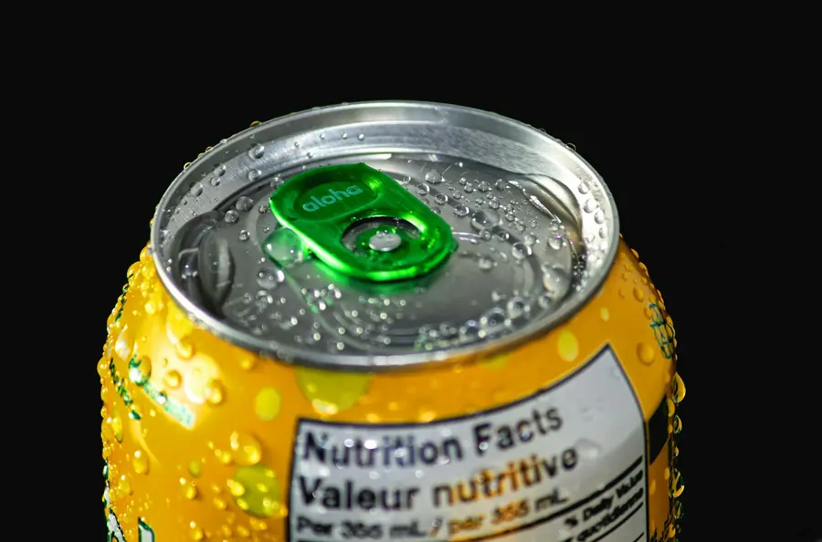 The label on a beverage can