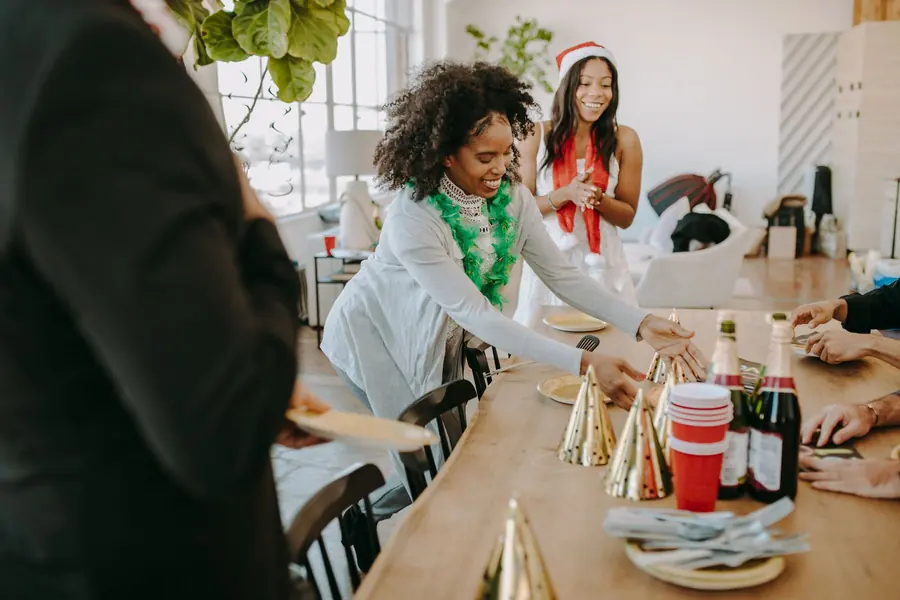 Food laid out for guests at a corporate event