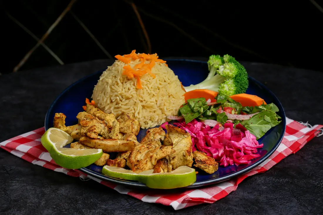 Chicken over Rice at Halal Basket