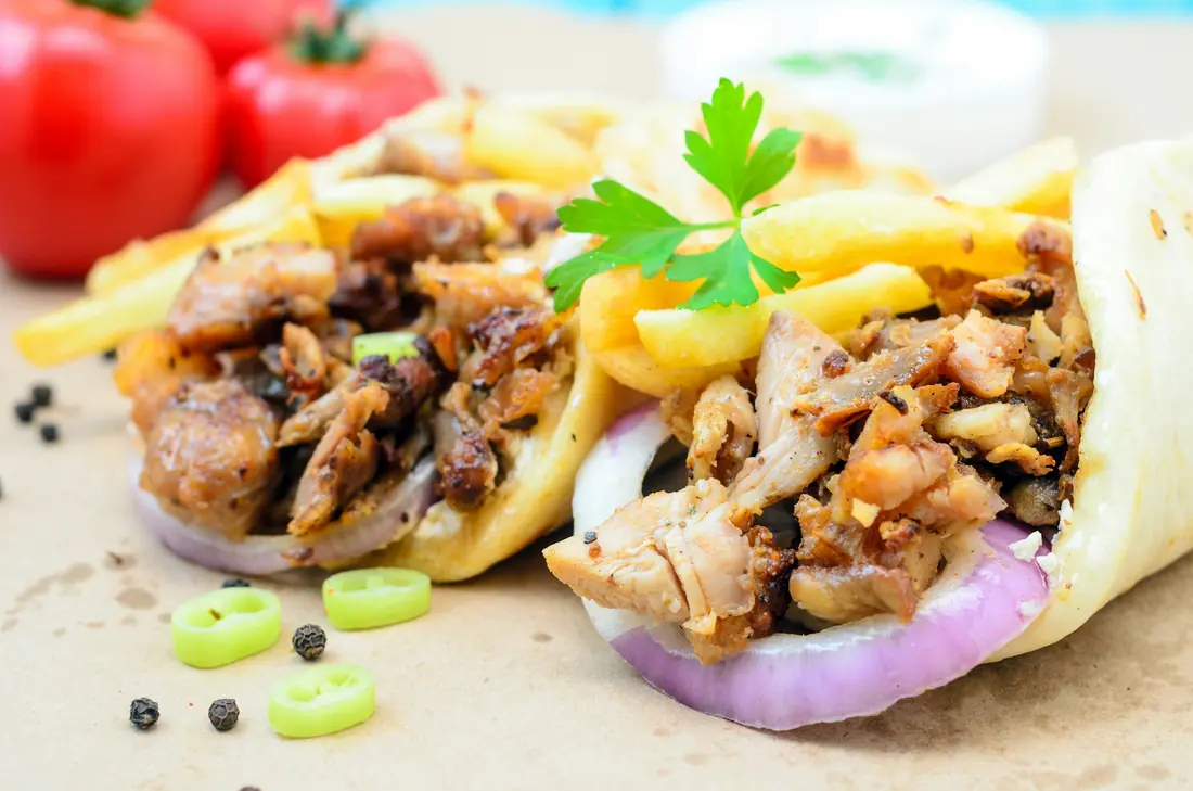 Loaded Gyro Wrap at Halal Basket