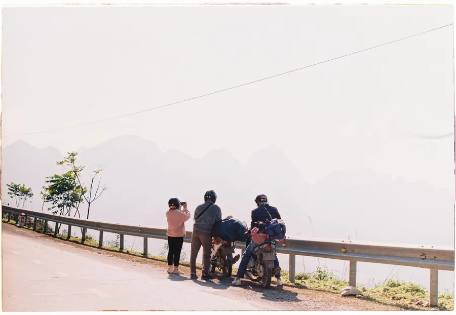 A family stopping for a meal during a road trip
