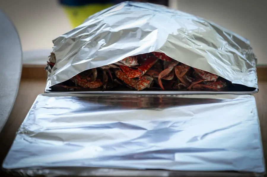 A foil-wrapped sandwich ready to take away