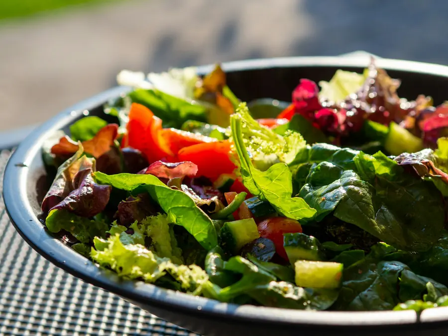 A bowl of fresh mixed salad