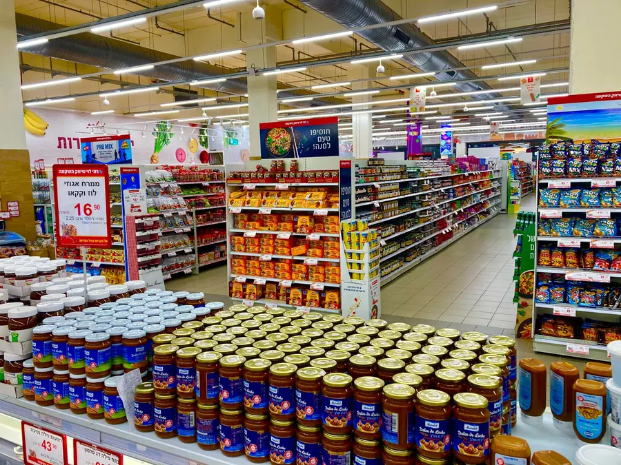 An aisle of international grocery products