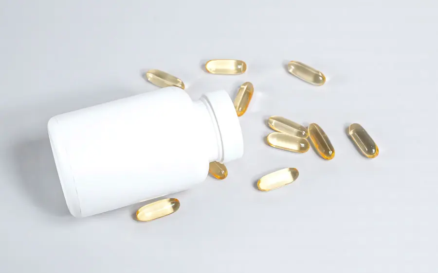 Capsules spilled onto a surface