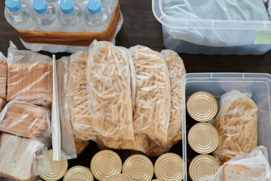 A packaged loaf of sliced bread