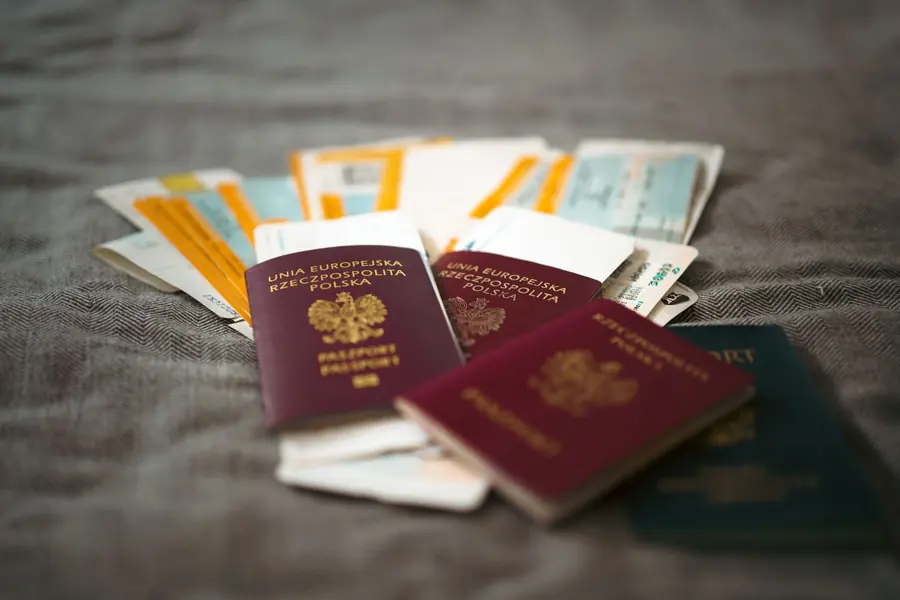 A passport and boarding pass