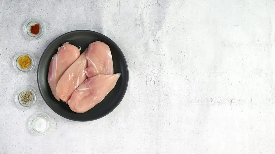 Raw chicken breasts